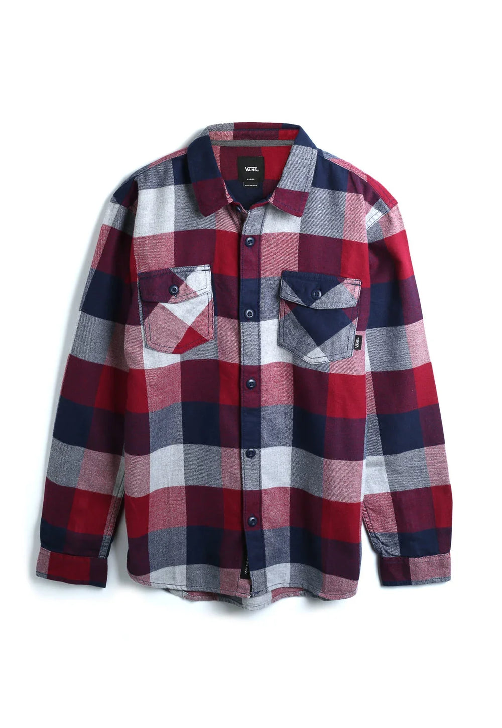 Vans 'Box' Flannel Shirt - Red/Navy/White (KIDS)