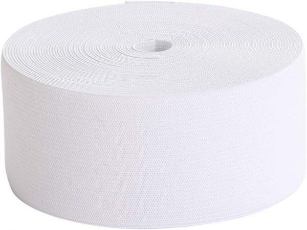 2" Elastic White - 60% Polyester/40% Rubber — Cottage Quilting Ltd.
