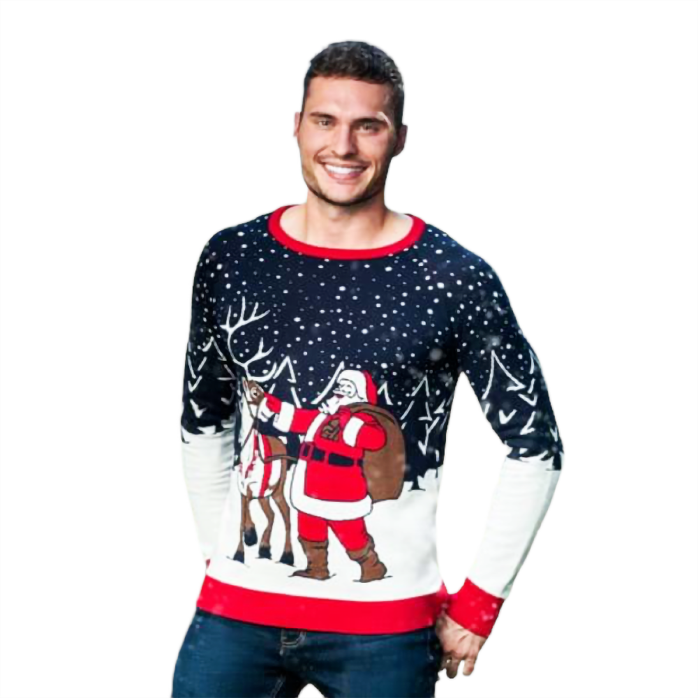 Santa And Reindeer Sweater