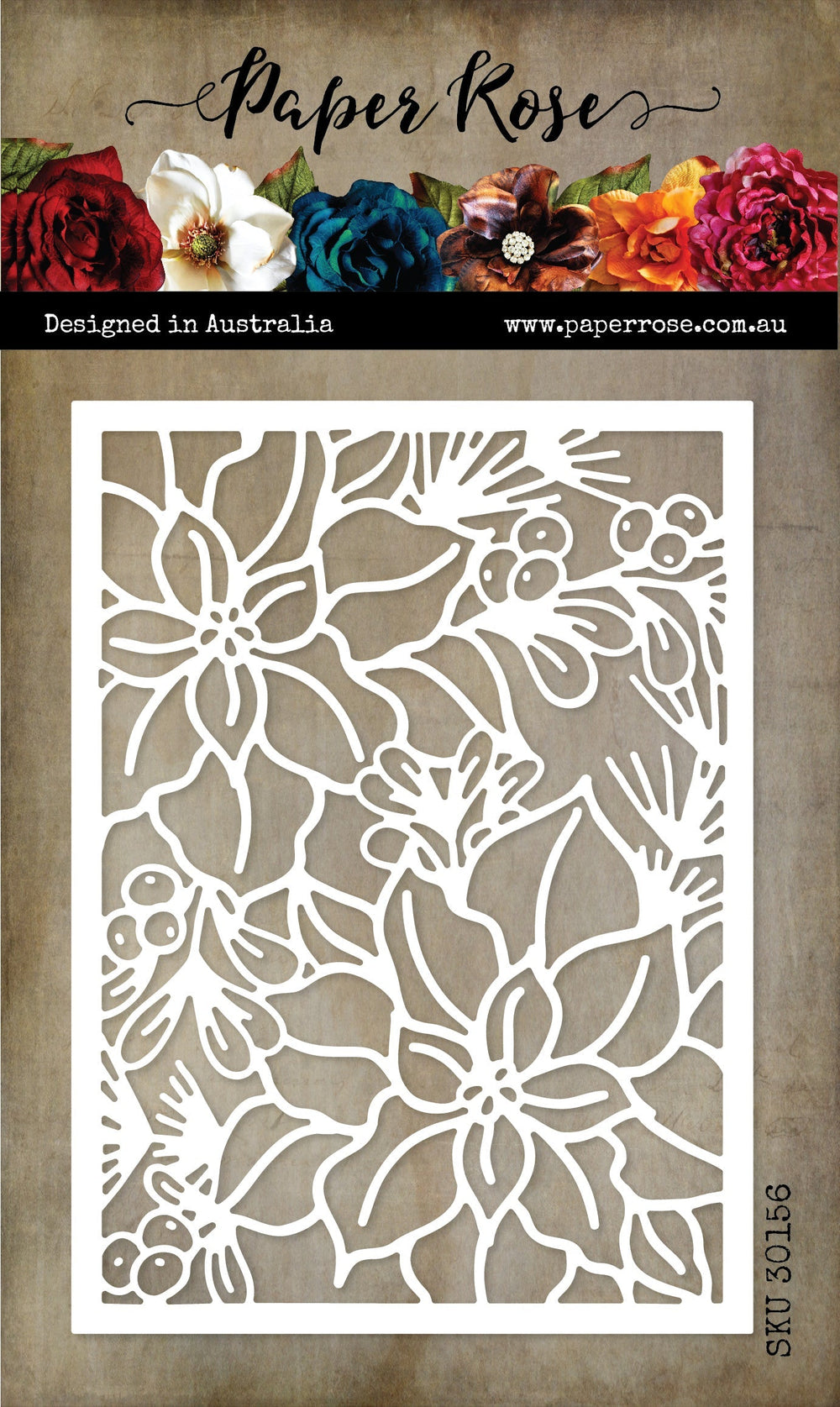 Christmas Poinsettia Coverplate Metal Cutting Die 30156 — Ecstasy Crafts