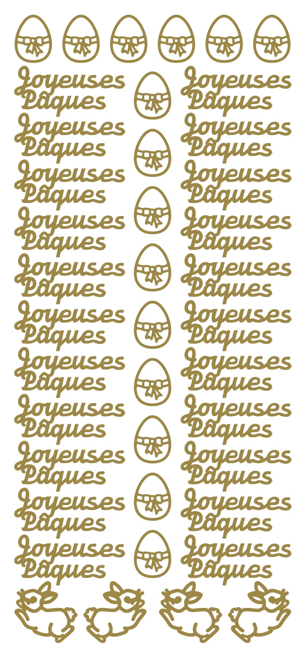 Autocollants à décoller - Joyeuses Pâques