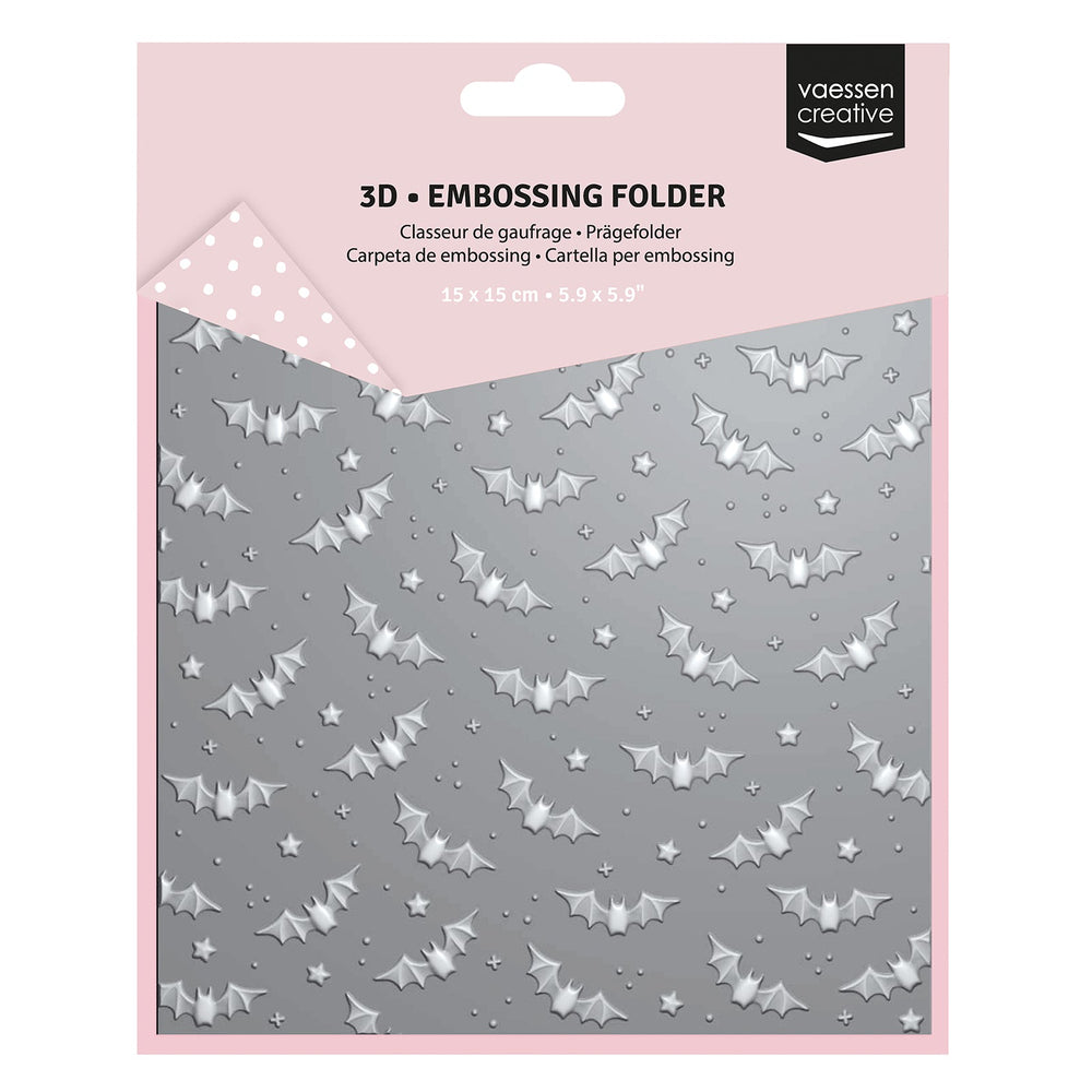 Vaessen Creative • Plaque d'embossage Chauves-souris 15x15cm 1 pc
