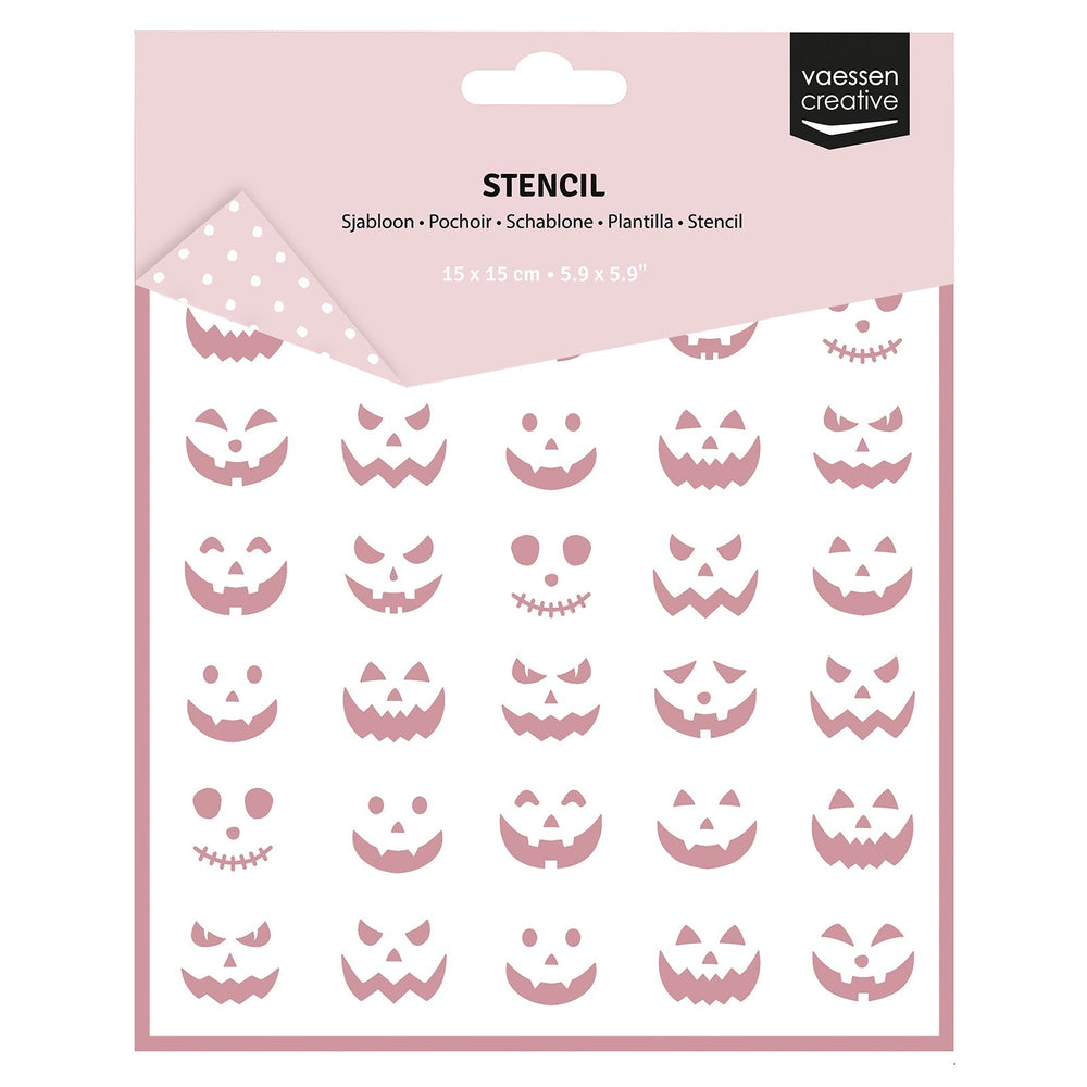 Vaessen Creative • Stencil Pumpkin Faces 5.9x5.9in — Ecstasy Crafts