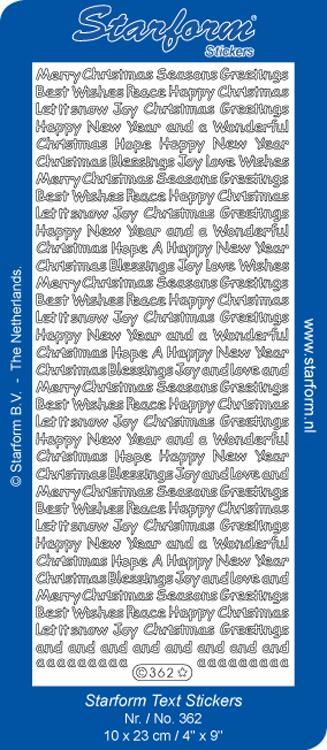 Autocollants décoratifs - Citations de Noël variées