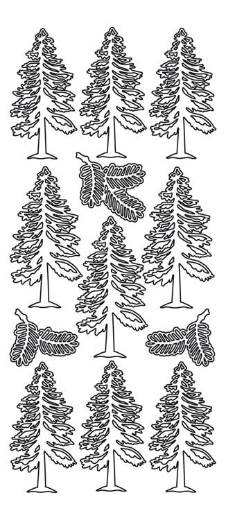 Stickers décollables - Sapins