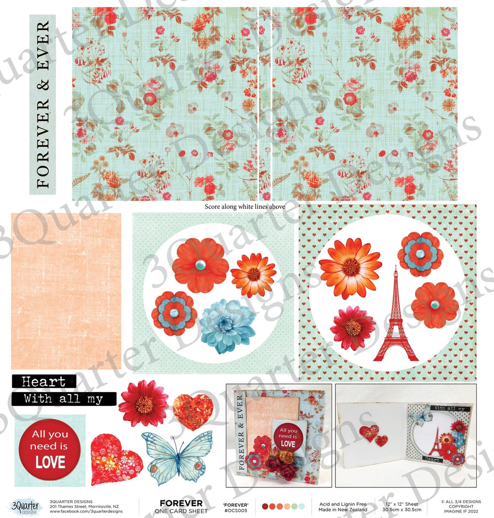 3Quarter Designs - Fiche de projet d'une carte - Forever