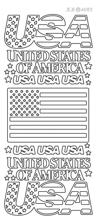 Autocollants pelables - États-Unis