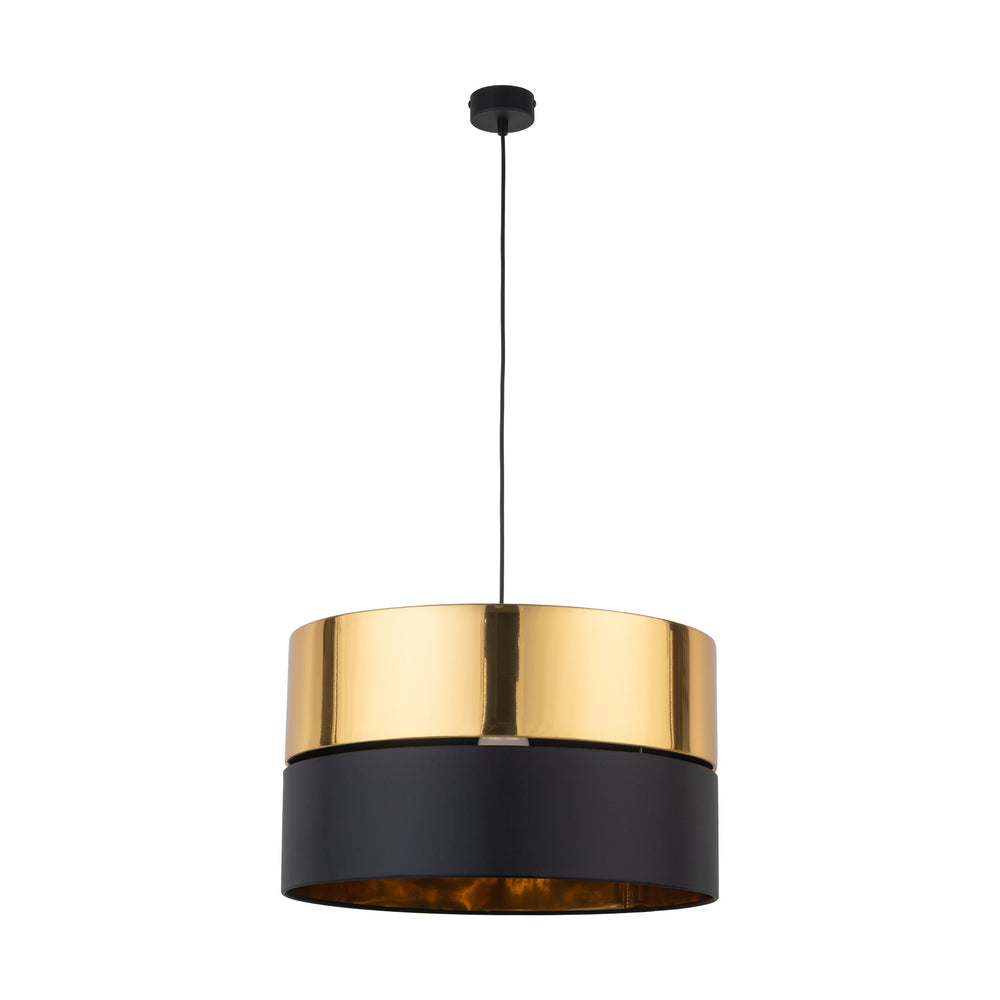 Lustre suspendu HILTON noir et doré pour îlot de cuisine, salle à manger et salon – Éclairage moderne de luxe
