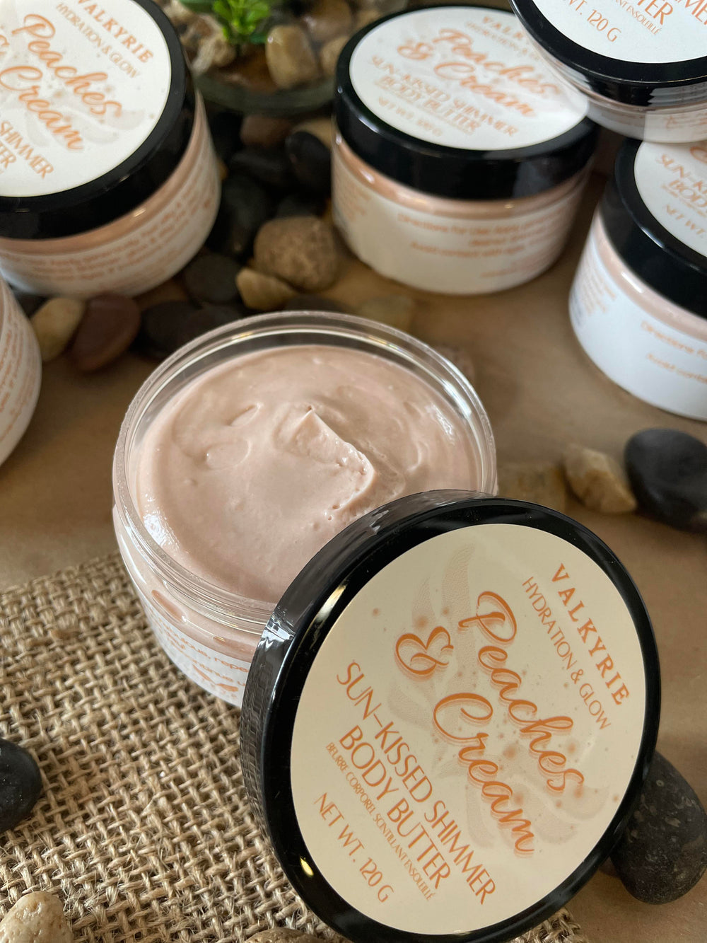 Beurre corporel - Pêches et Crème Brillance Ensoleillée