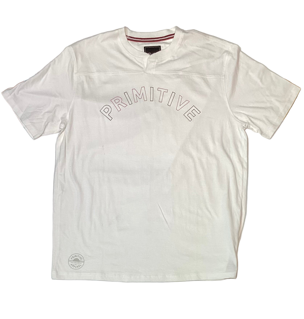 T-shirt « Henley Cut & Sew » Primitif - Blanc