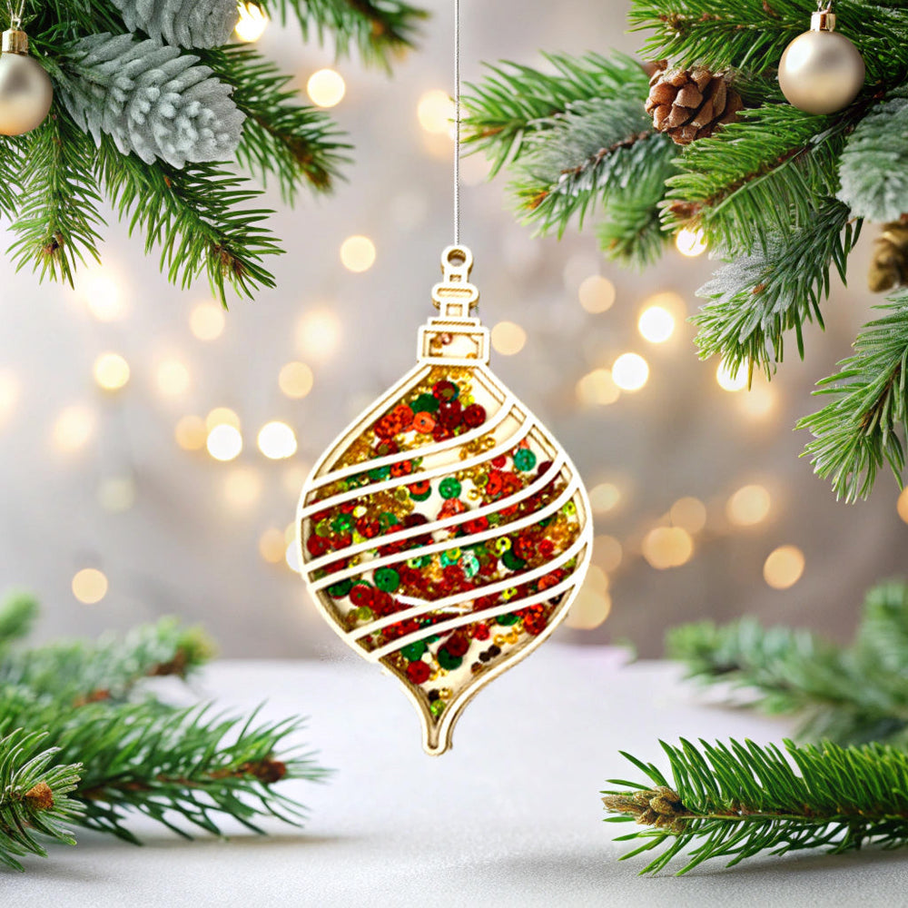 CrafTreat Carton-pâte 3D Shaker - Boule de Noël