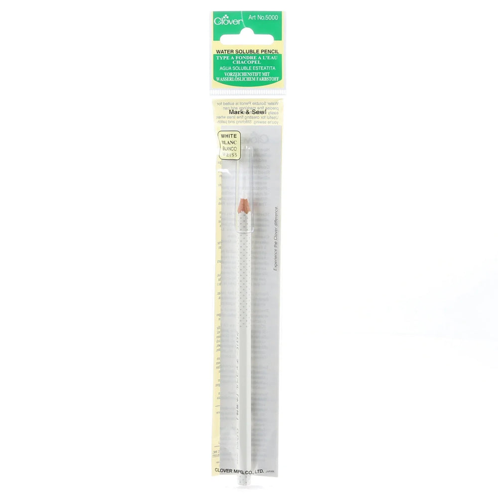CLOVER 5000 - Water Soluble Pencil - White — Cottage Quilting Ltd.