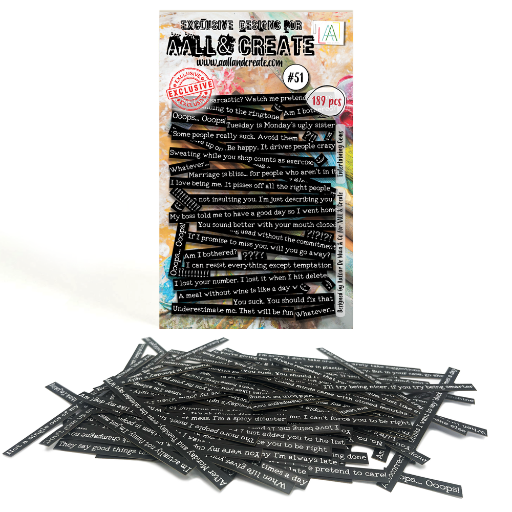 AALL and Create - Ephemera Die-Cuts - Entertaining Gems — Ecstasy Crafts