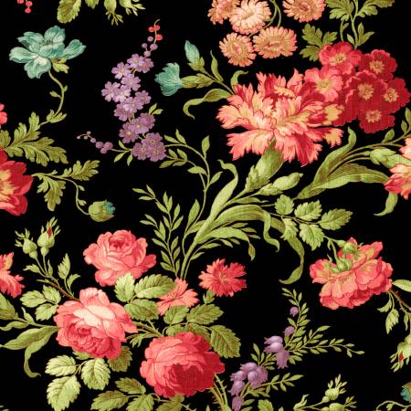 Whistler Studios Black Classic Floral 108in Wide Back — Cottage Quilting Ltd.