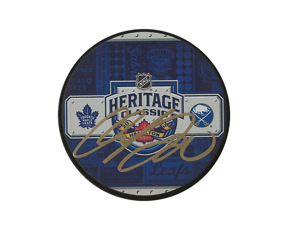 Palet souvenir Heritage Classic 2022 autographié par Cody Eakin