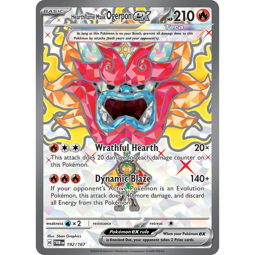 Hearthflame Mask Ogerpon ex (192/167) (TWM)