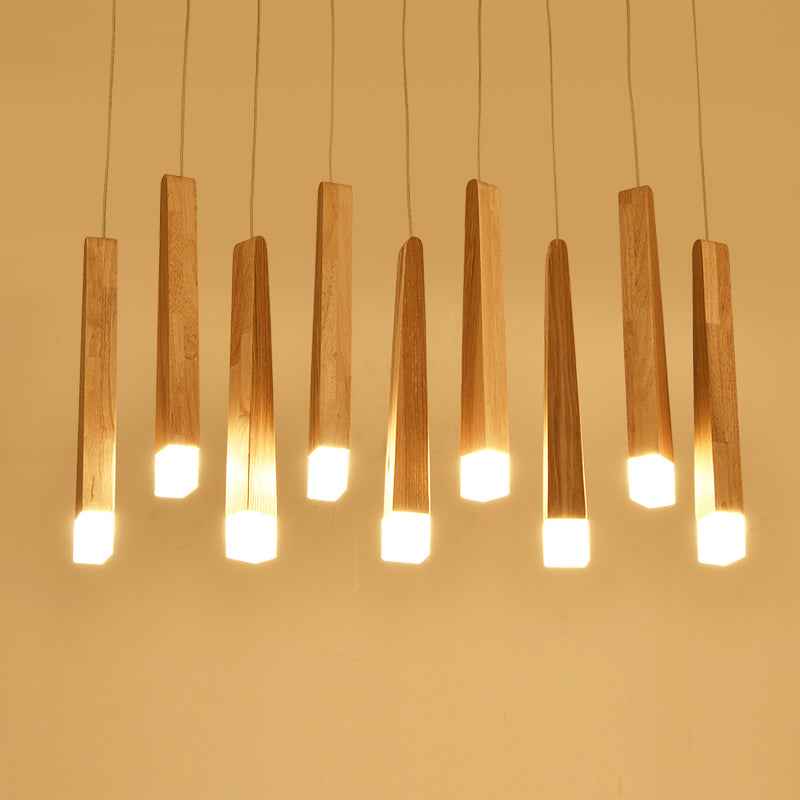 Nordic Wood Matchstick Pendant Light