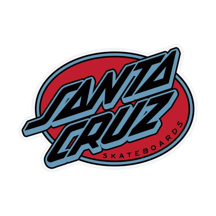Autocollant Santa Cruz 'Oval Outline' - Bleu