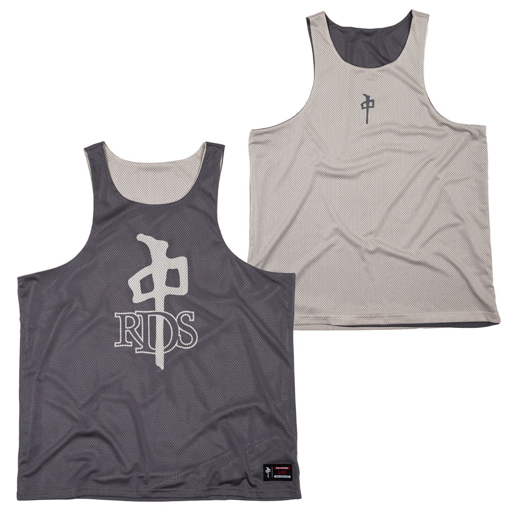 Débardeur en filet 'OG Logo' Red Dragon - Gris (Réversible)