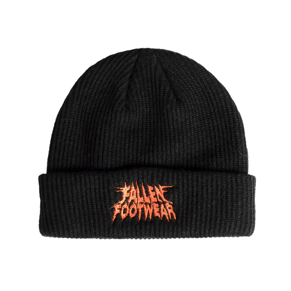 Fallen 'Distortion' Beanie - Black/Orange