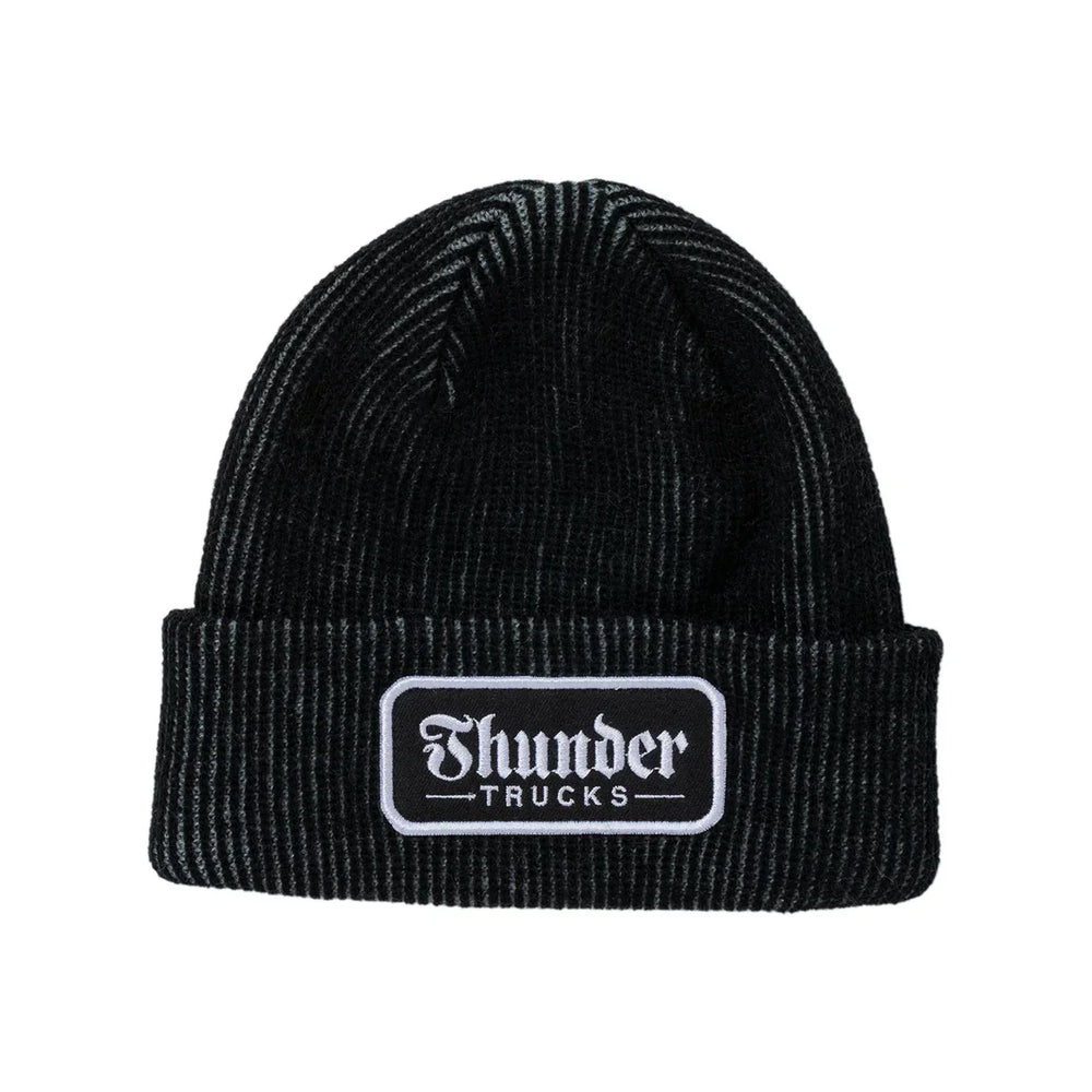 Thunder 'Script Patch' Beanie - Grey/Black/White