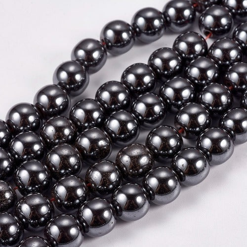 Perles d'Hématite Noire
