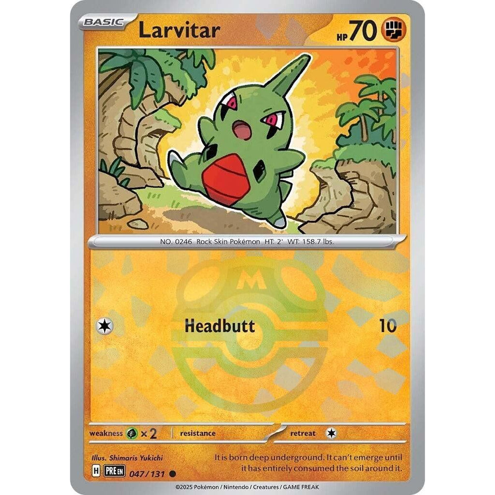 Larvitar (Master Ball Pattern) (047/131) (PRE)