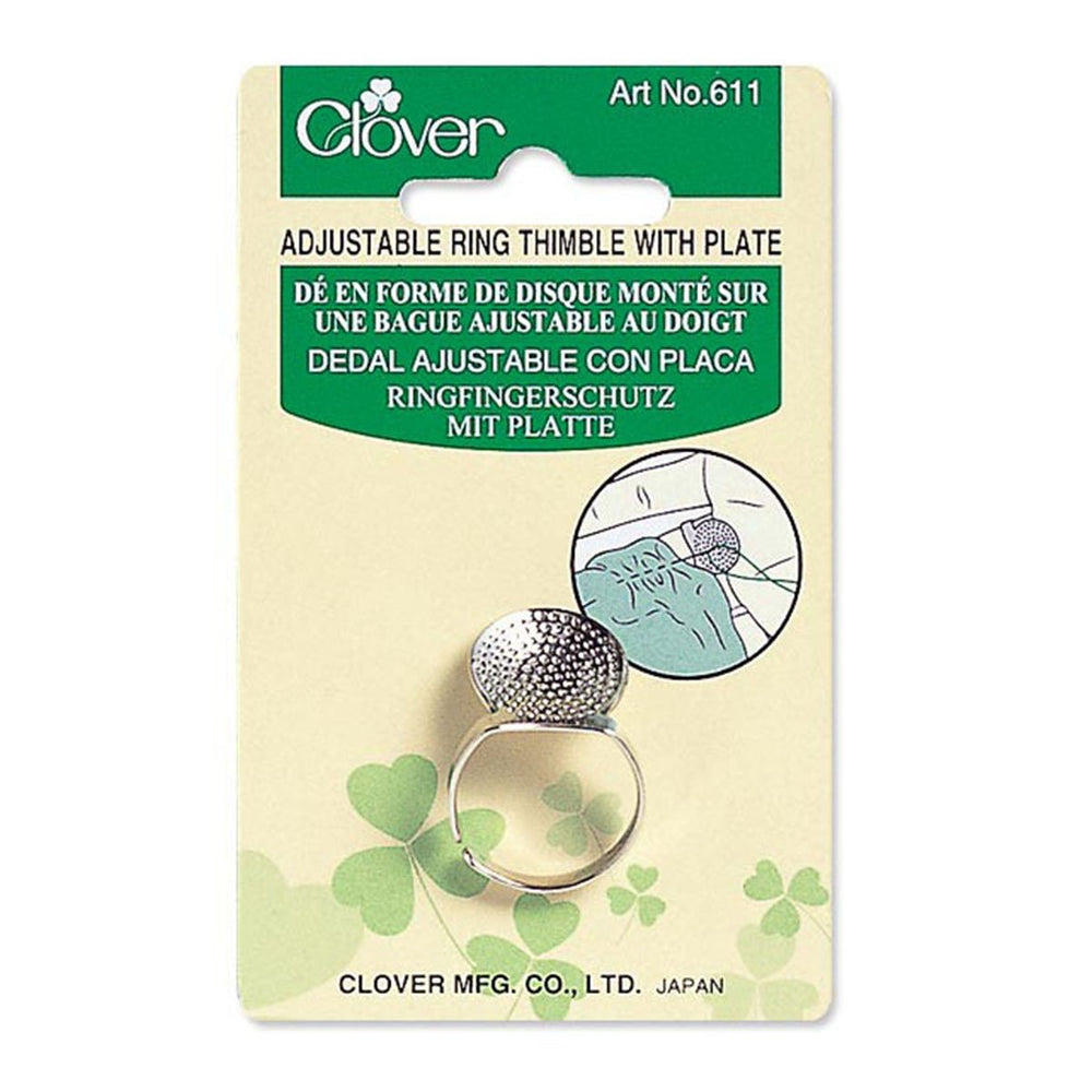 Clover Sashiko - Adjustable Thimble with Metal Plate — Cottage Quilting Ltd.