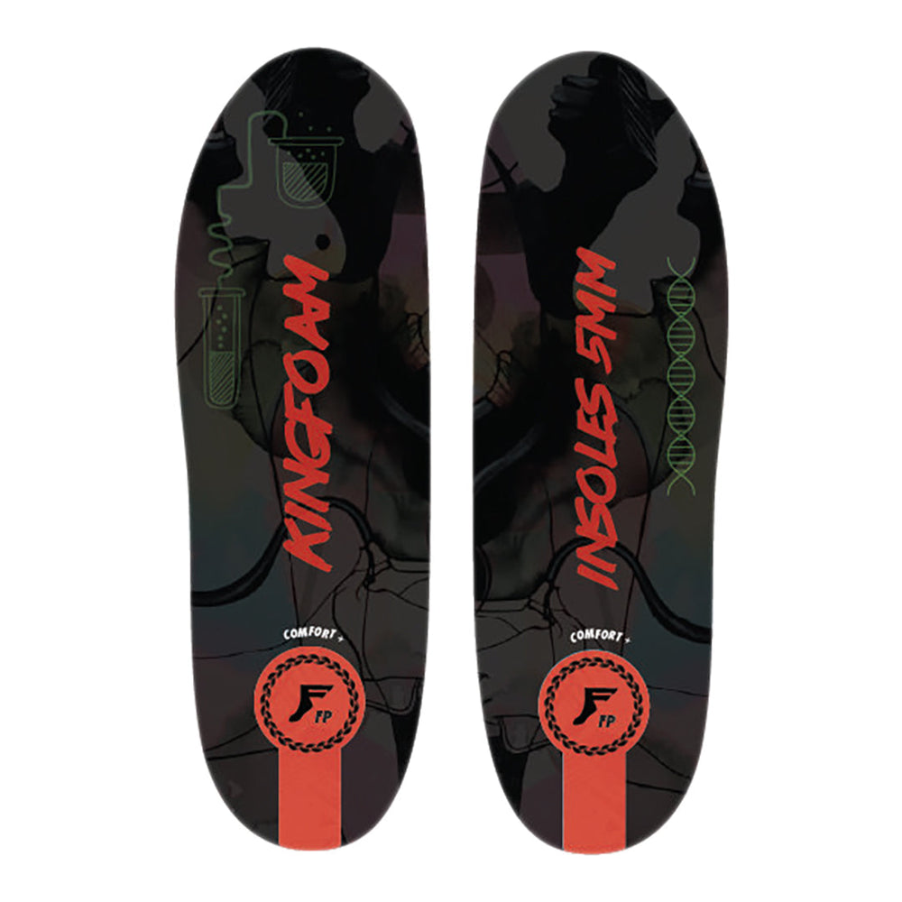 Semelles FP Insoles 'Kingfoam Flat' - Camo Noir/Rouge (5MM)