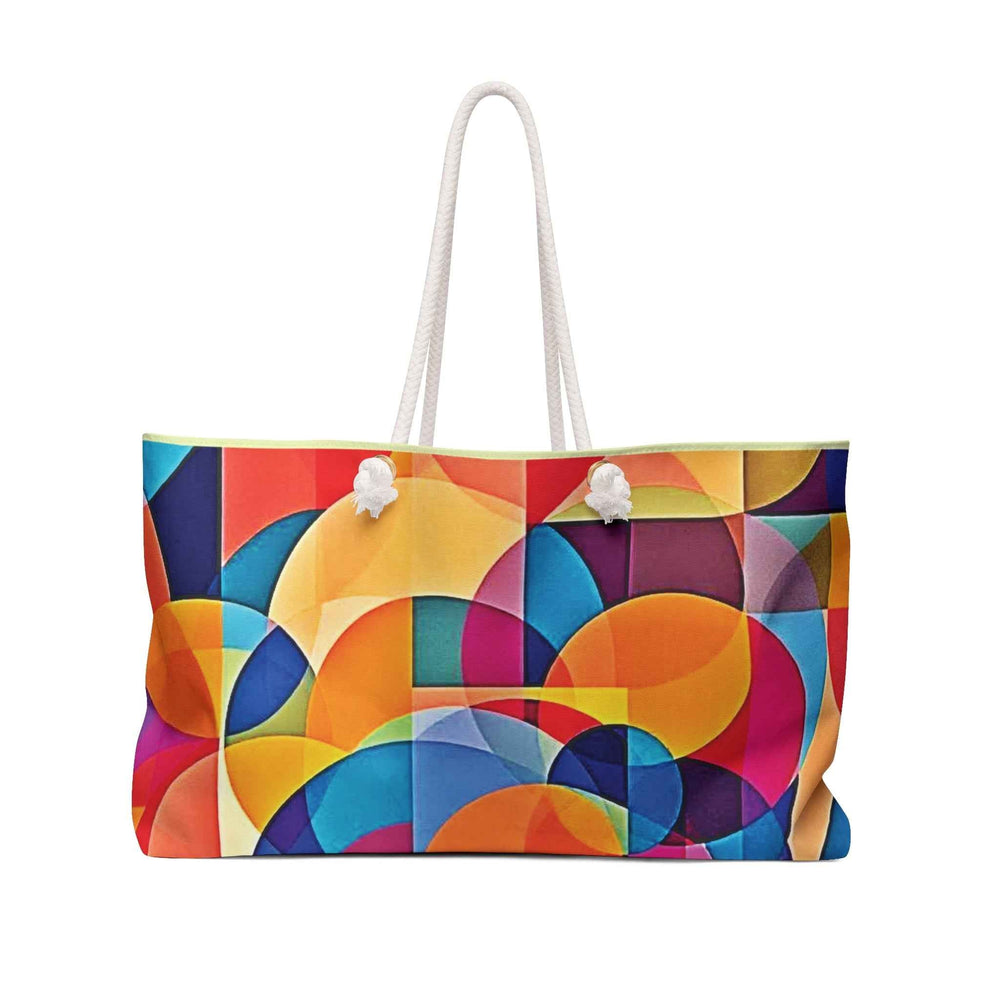 Sac de fin de semaine abstrait géométrique coloré | Motif à cercles éclatants