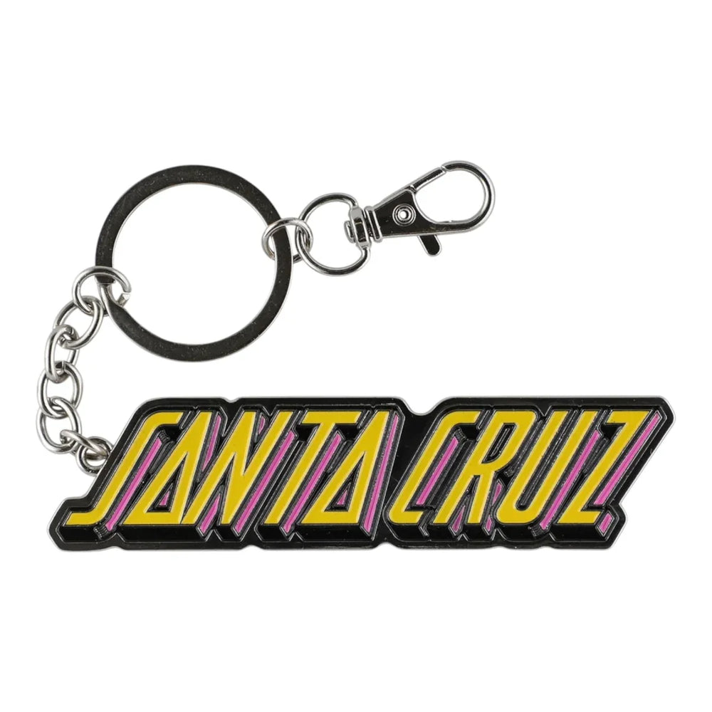 Santa Cruz 'Big Strip' Keychain - Silver