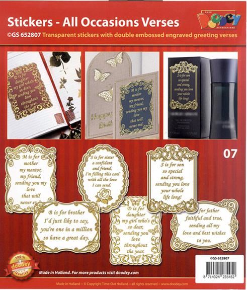 Autocollants toutes occasions, motifs assortis or/argent
