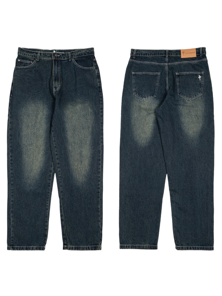 Jeans amples 'Franklin' Dragon Rouge - Teinte Jaune/Bleu