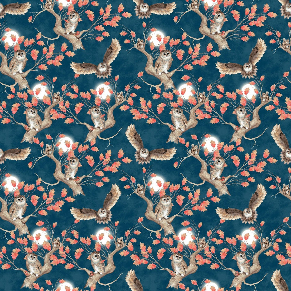 Night Owls by Kathleen Francour - Navy — Cottage Quilting Ltd.
