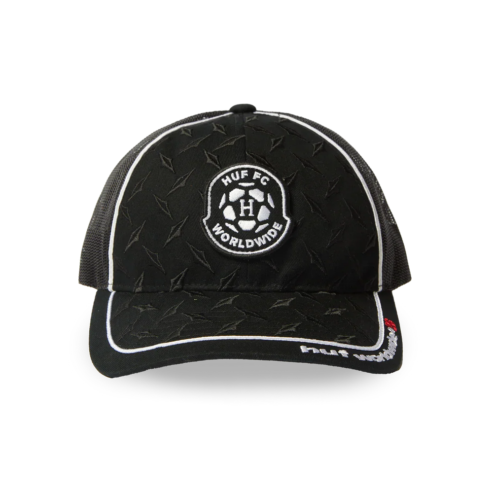 HUF 'Diamond Plate' Trucker Cap - Black