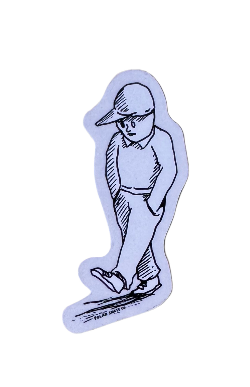 Autocollant Polar Skate Co. 'Sad Man' - Noir