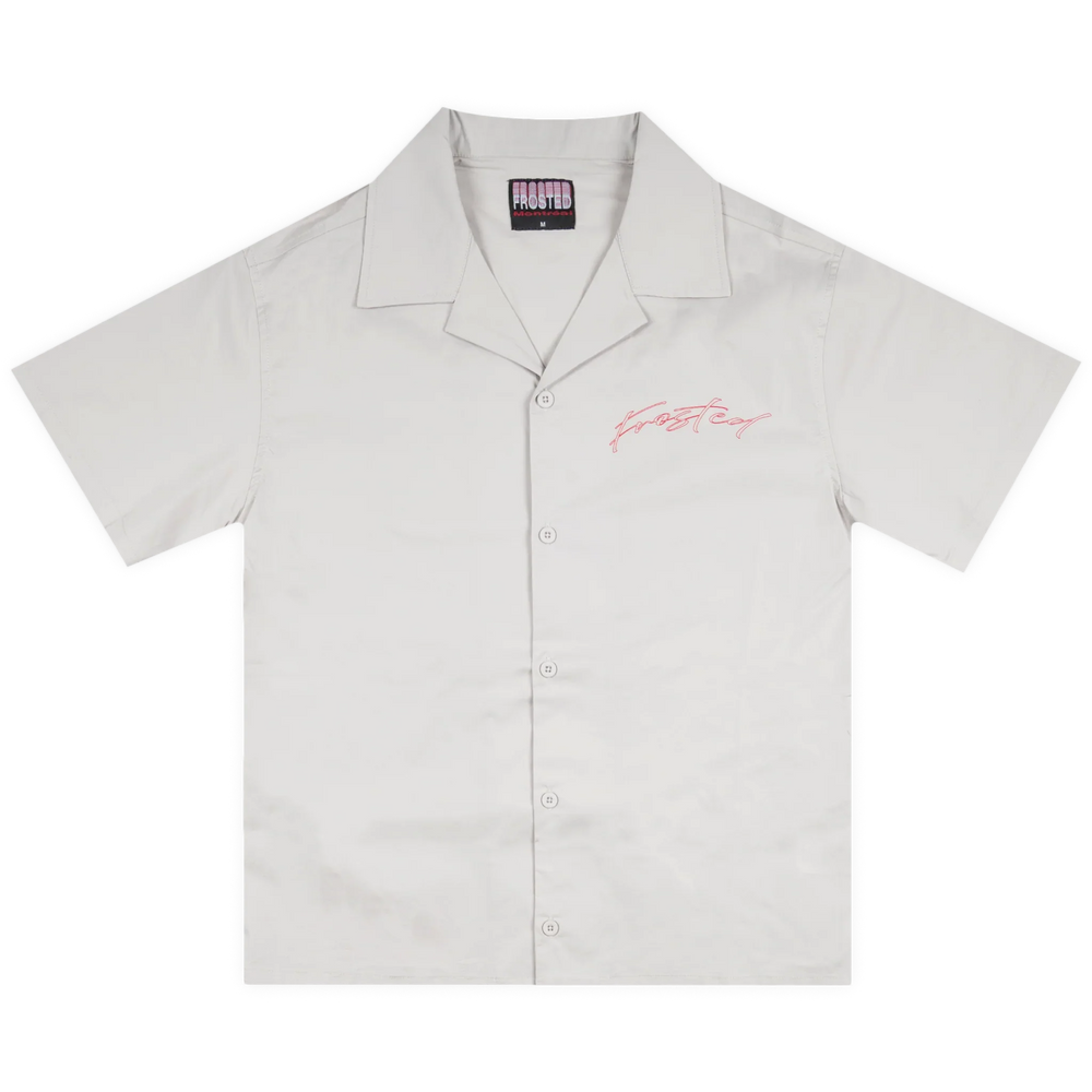 Frosted Skateboards Button Up Shirt - Light Grey