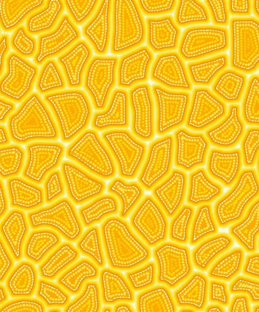Pannotia Stepping Stones by Oasis Fabrics - Yellow