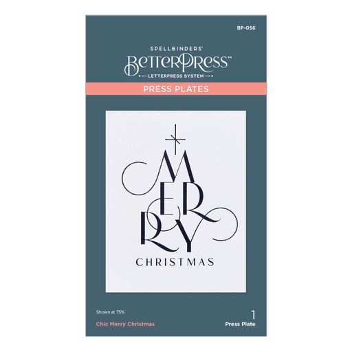 Plaque d'impression Joyeux Noël Chic de la collection Noël BetterPress