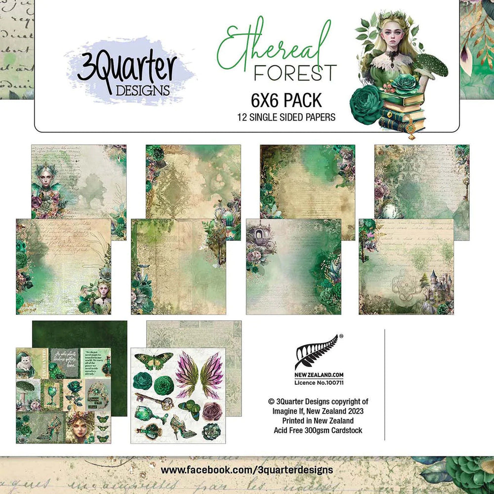 Ensemble de papier Forêt éthérée 6" x 6"