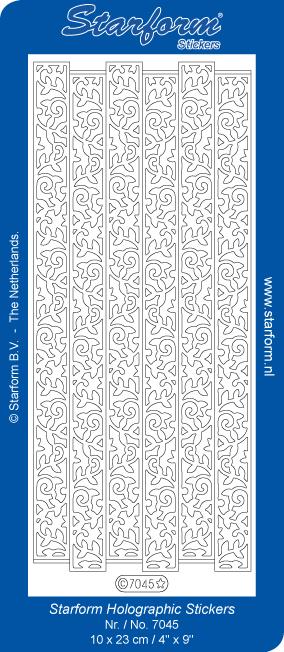 Autocollants décoratifs - Bordure en ruban - Tourbillon feuillu orné