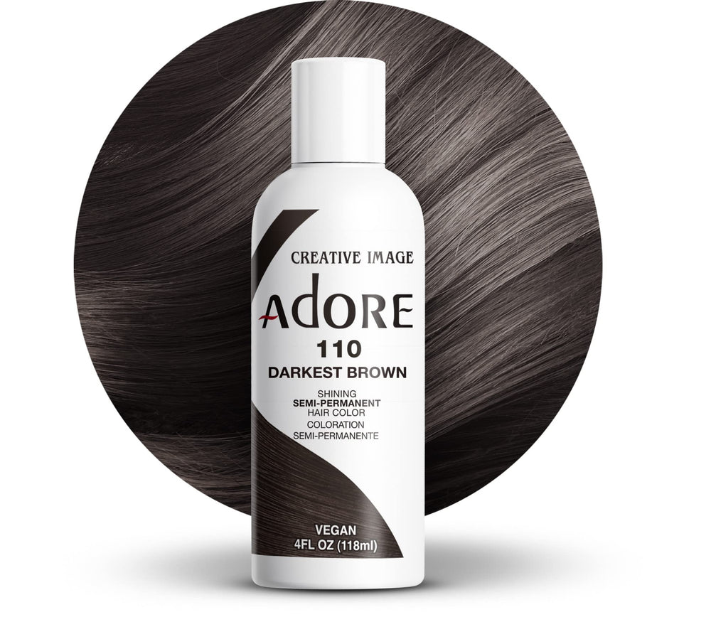 ADORE COLORATION CHEVEUX SEMI-PERMANENTE MARRON FONCÉ 110 118ML
