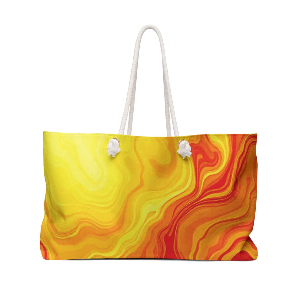 Sac de fin de semaine à tourbillon abstrait flamboyant | Sac fourre-tout de voyage à dégradé marbré