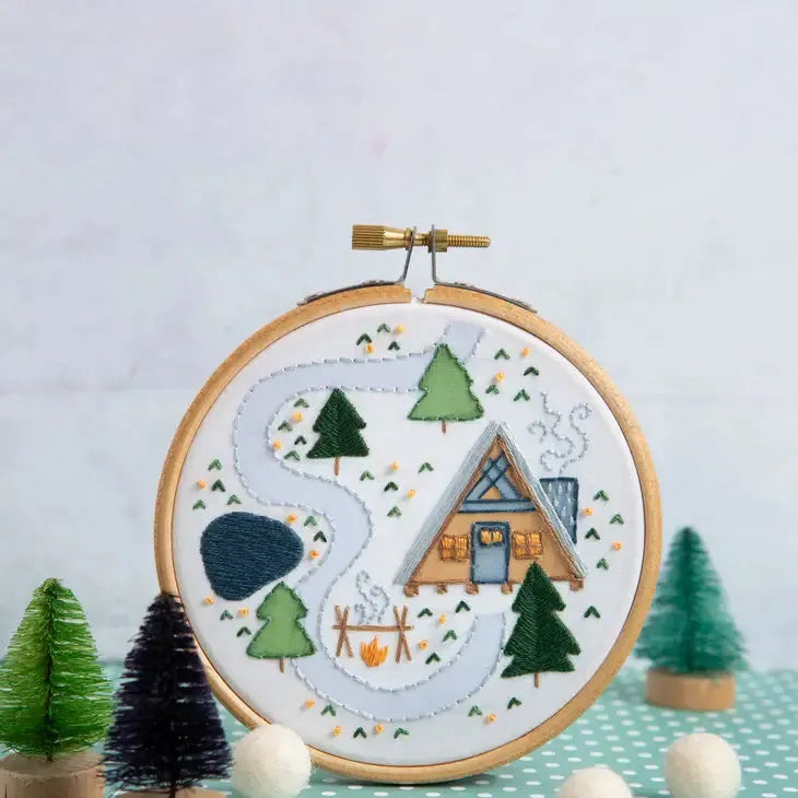 Hawthorn Handmade - Log Cabin Mini Embroidery Kit