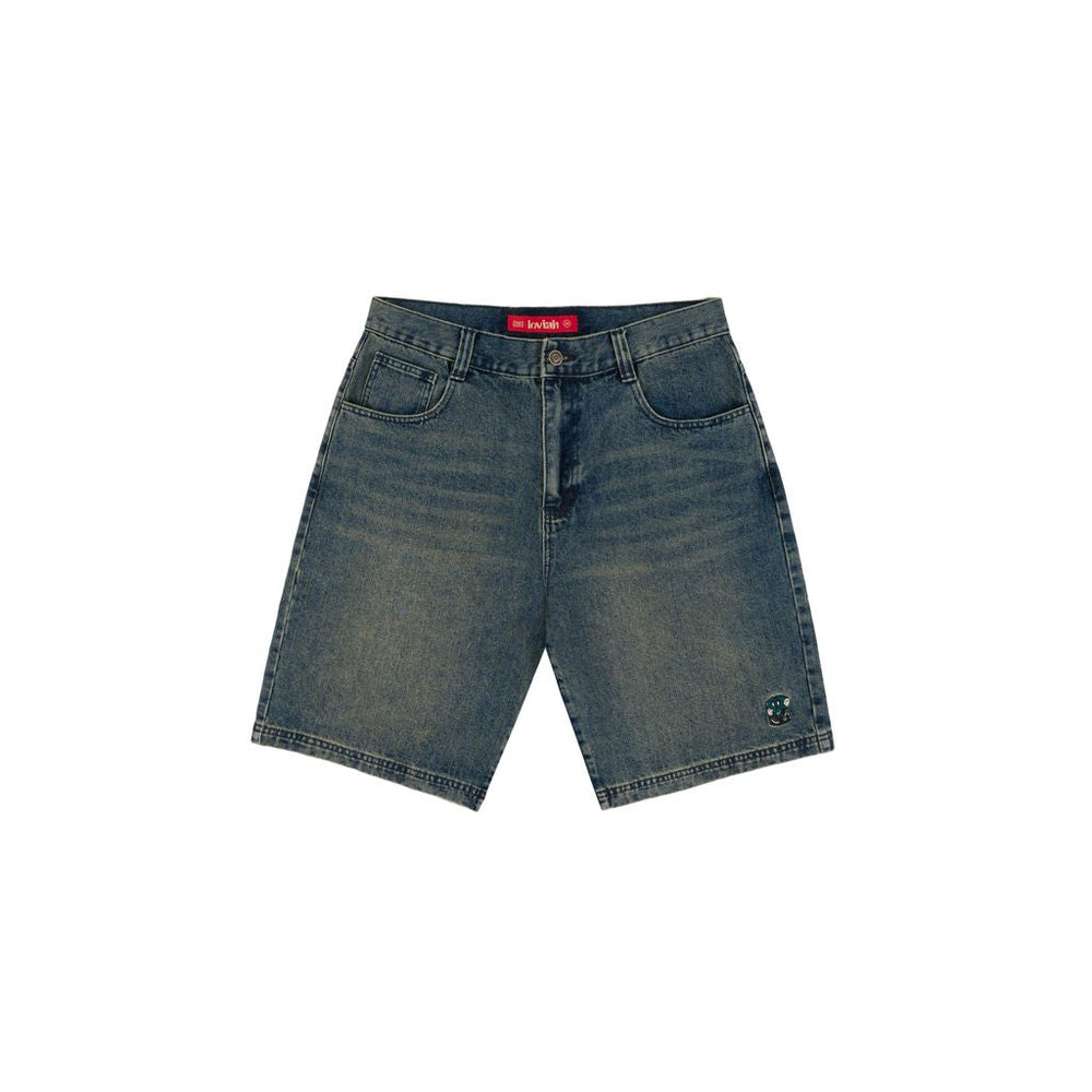 Loviah 'Jhorts' Denim Baggy Shorts - Pine Enzyme Wash