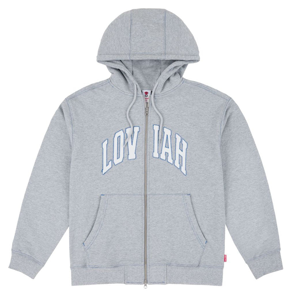 Loviah 'Team' Zip-Up Hoodie - Heather Grey