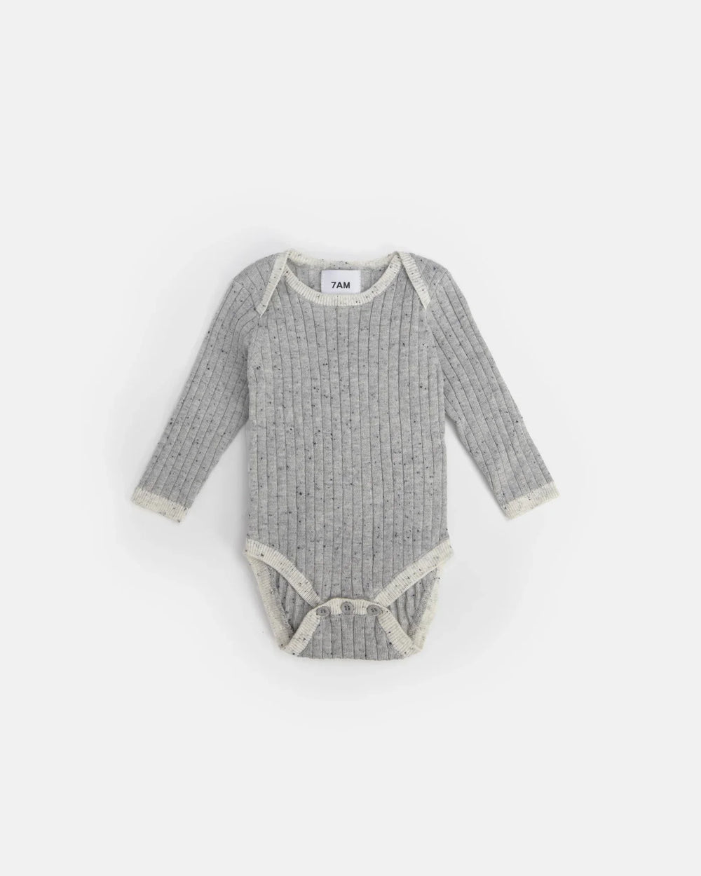 Hug Me Long Sleeve Bodysuit | Light Heather Grey | 7AM