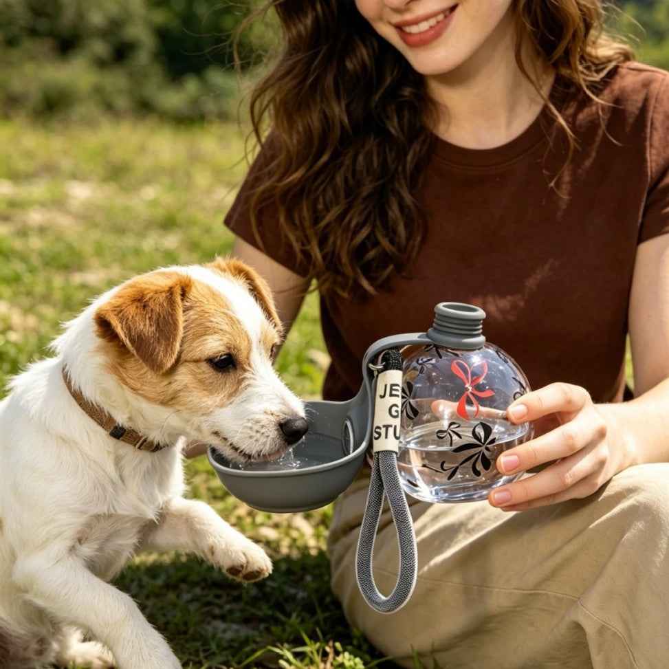 Gourde portable pour animaux de compagnie pour les sorties