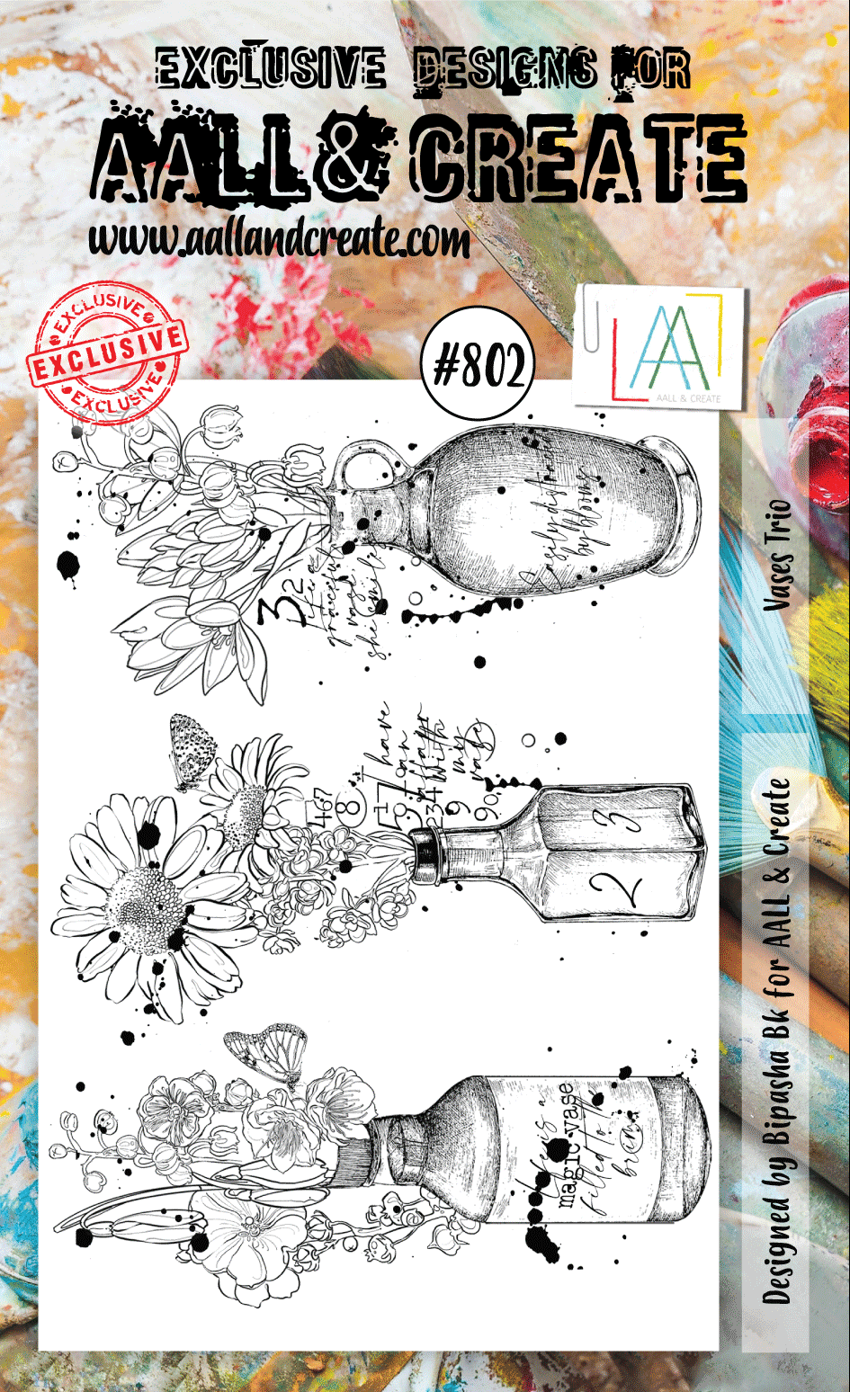 AALL and Create Lot de tampons - 802 - Trio de vases