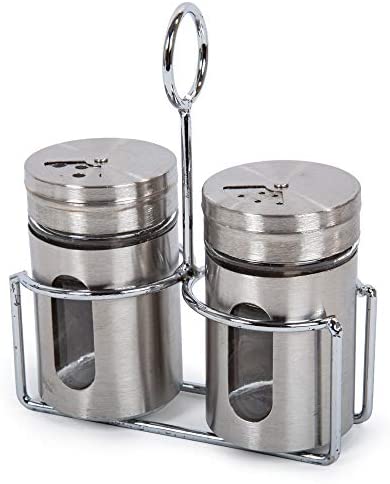 Ensemble salière et poivrière en acier inoxydable LUCIANO - 80973